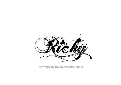 ricky tattoo design|Ricky name tattoo design